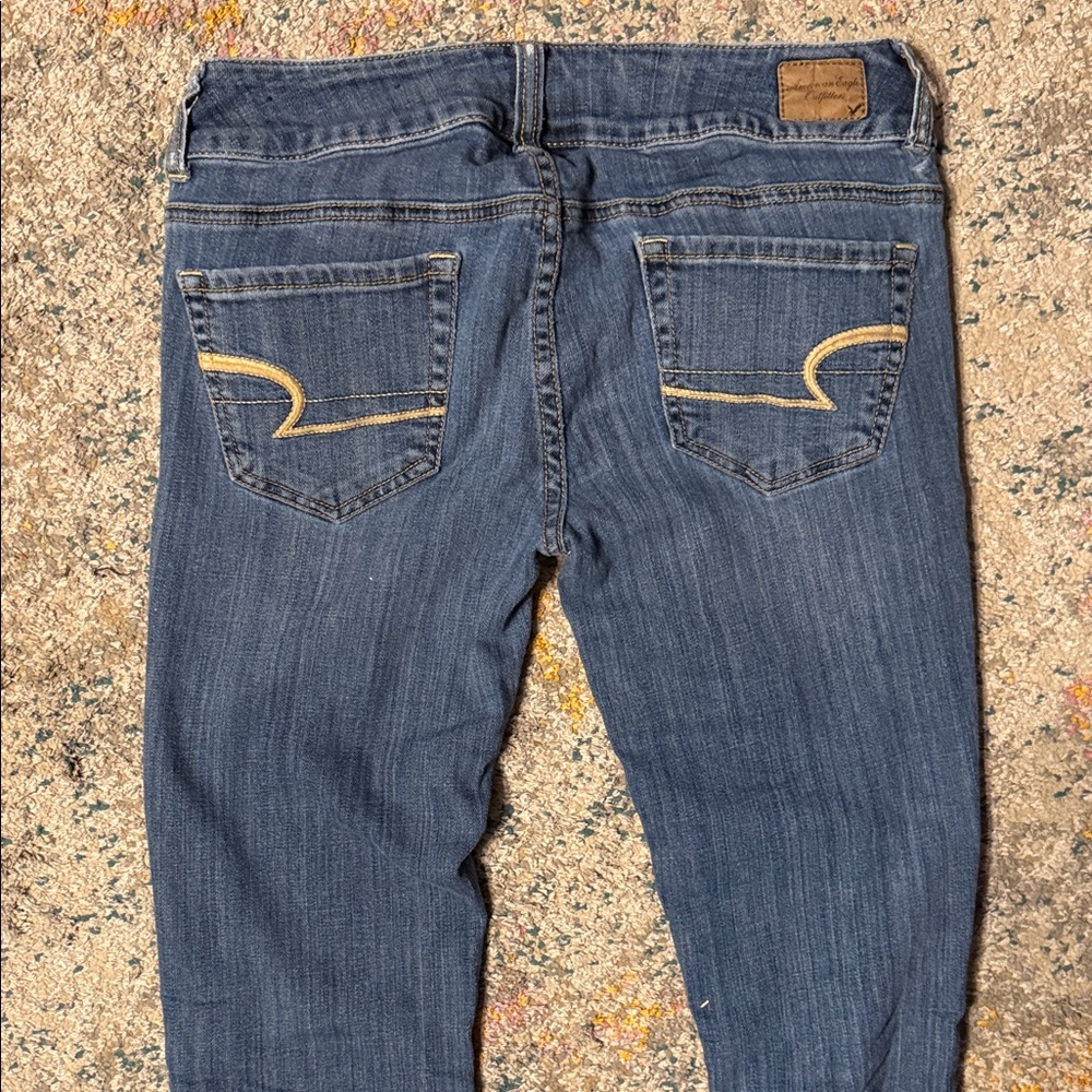 Y2K American Eagle Outfitters Vintage Lowrise Super Soft Boot Cut Jeans 4 Long - Picture 9 of 9